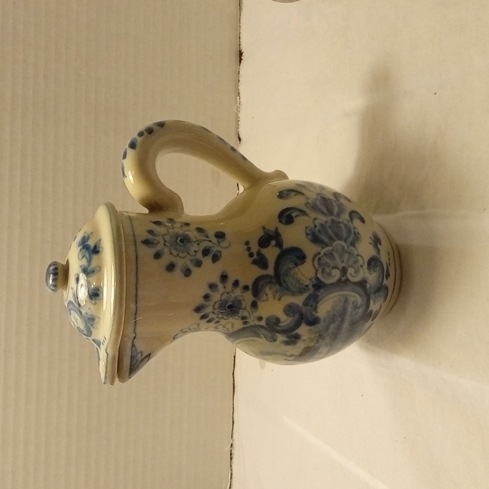 Vintage Blue & White Mackkum Tichelaar Jug